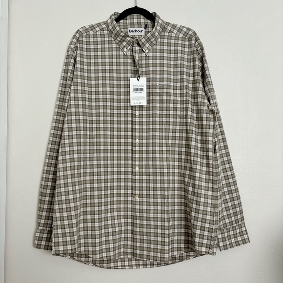 Barbour Other - Barbour Lomond Tailored Fit Button Down Shirt in Glenmore Olive Tartan US XL NEW